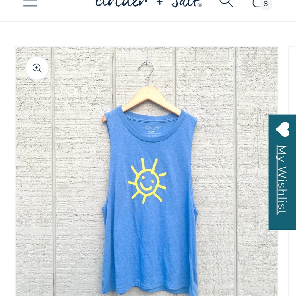 Cinder & salt sun eco muscle tank